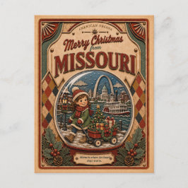 Frohe Weihnachten aus Missouri Vintage-Schneekugel