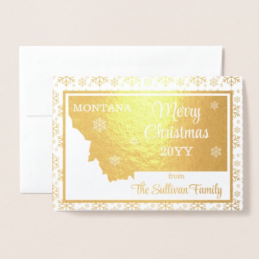 Frohe Weihnachten aus Montana Staat | FOTO Folienkarte (Vorderseite mit Umschlag)