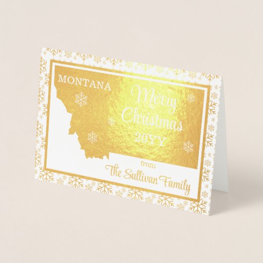 Frohe Weihnachten aus Montana Staat | FOTO Folienkarte (Vorderseite)