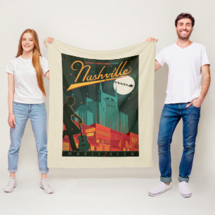 Frohe Weihnachten aus Nashville Fleecedecke