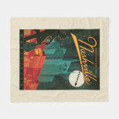 Frohe Weihnachten aus Nashville Fleecedecke (Vorderseite (Horizontal))