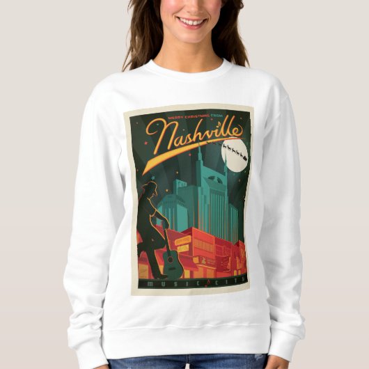 Frohe Weihnachten aus Nashville Sweatshirt (Vorderseite)