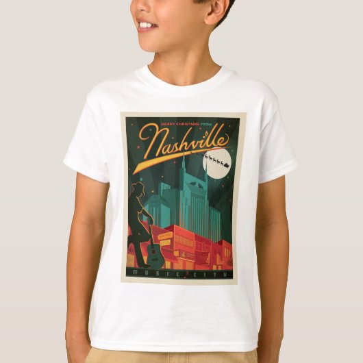 Frohe Weihnachten aus Nashville T-Shirt (Vorderseite)