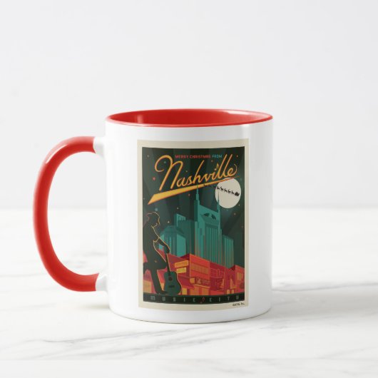 Frohe Weihnachten aus Nashville Tasse (Links)