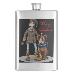 Frohe Weihnachten aus Neufundland Flachmann