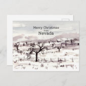 Frohe Weihnachten aus Nevada Joshua Tree Winter (Vorne/Hinten)
