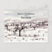 Frohe Weihnachten aus Nevada Joshua Tree Winter (Vorderseite)