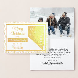 Frohe Weihnachten aus Nevada Staat Foto Folienkarte