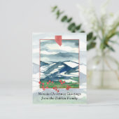 Frohe Weihnachten aus Nevada Wüstenschnee (Stehend Vorderseite)