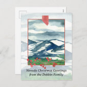 Frohe Weihnachten aus Nevada Wüstenschnee (Vorne/Hinten)