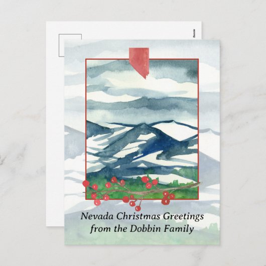 Frohe Weihnachten aus Nevada Wüstenschnee (Vorne/Hinten)