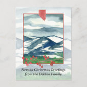 Frohe Weihnachten aus Nevada Wüstenschnee (Vorderseite)