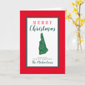 Frohe Weihnachten aus New Hampshire Karte (Gelbe Blume)