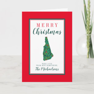 Frohe Weihnachten aus New Hampshire Karte