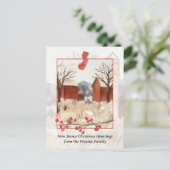 Frohe Weihnachten aus New Jersey Farm Personalisie (Stehend Vorderseite)