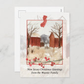 Frohe Weihnachten aus New Jersey Farm Personalisie (Vorne/Hinten)