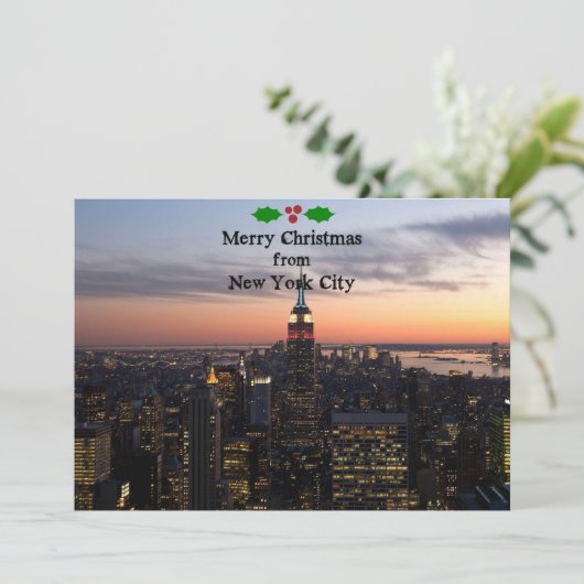 Frohe Weihnachten aus New York City (Stehend Vorderseite)