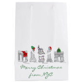 Frohe Weihnachten aus New York City Holiday Mittlere Geschenktüte (Rückseite)