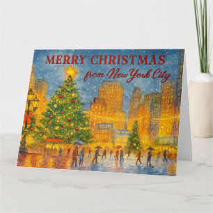 Frohe Weihnachten aus New York City Karte