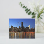 Frohe Weihnachten aus New York City/NY Skyline (Stehend Vorderseite)