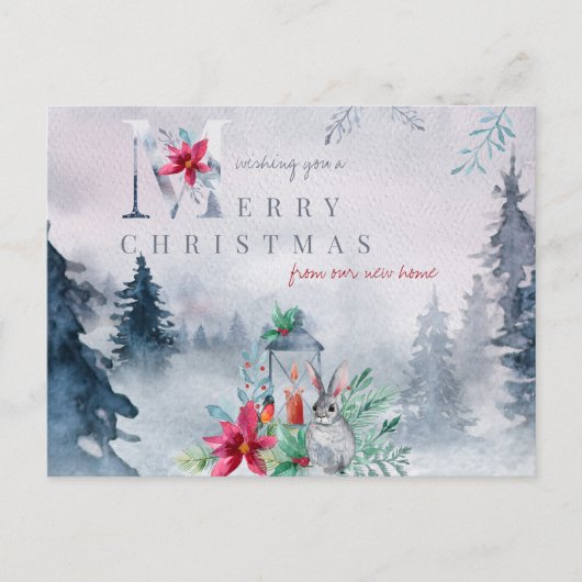 Frohe Weihnachten aus New Zuhause Misty Winter For (Vorderseite)