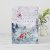 Frohe Weihnachten aus New Zuhause Misty Winter For Ankündigung (Stehend Vorderseite)