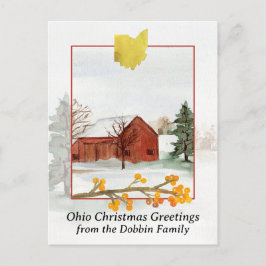 Frohe Weihnachten aus Ohio Red Barn Personalisiert
