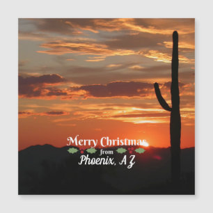 Frohe Weihnachten aus Phoenix, Arizona Magnetkarte