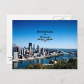 Frohe Weihnachten aus Pittsburgh Postkarte (Vorne/Hinten)