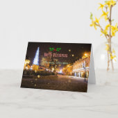 Frohe Weihnachten aus Poprad, Slowakei Karte (Gelbe Blume)