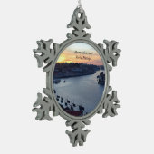 Frohe Weihnachten aus Porto Portugal Ornament (Links)
