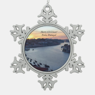 Frohe Weihnachten aus Porto Portugal Ornament