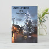 Frohe Weihnachten aus Prestwich (Stehend Vorderseite)