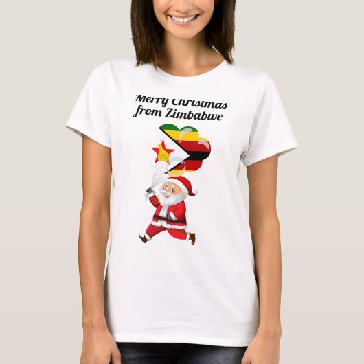Frohe Weihnachten aus Simbabwe T-Shirt (Vorderseite)