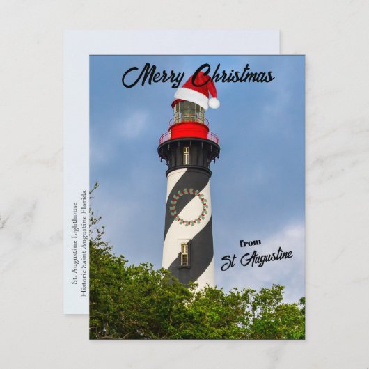 Frohe Weihnachten aus St. Augustine FL Leuchtturm (Vorne/Hinten)