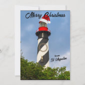Frohe Weihnachten aus St. Augustine FL Leuchtturm (Vorderseite)