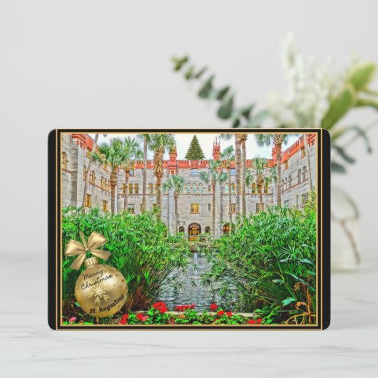 Frohe Weihnachten aus St. Augustine Florida (Stehend Vorderseite)