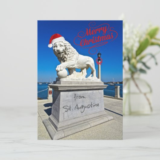 Frohe Weihnachten aus St. (Saint) Augustine Florid (Stehend Vorderseite)