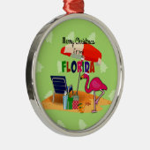 Frohe Weihnachten aus Sunny Florida Ornament Aus Metall (Rechts)