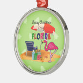 Frohe Weihnachten aus Sunny Florida Ornament Aus Metall (Links)