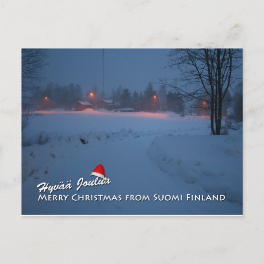 Frohe Weihnachten aus Suomi Finnland (Vorderseite)