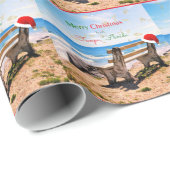 Frohe Weihnachten aus Tampa, Florida Geschenkpapier (Rolleneckpunkt)