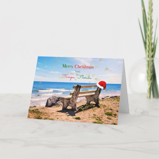 Frohe Weihnachten aus Tampa, Florida Karte (Vorderseite)
