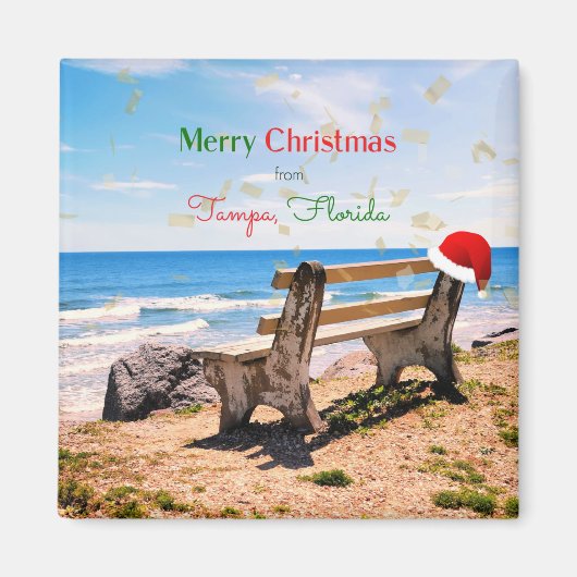 Frohe Weihnachten aus Tampa, Florida Magnet (Vorne)