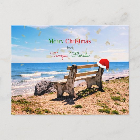 Frohe Weihnachten aus Tampa, Florida Postkarte (Vorderseite)