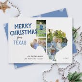 Frohe Weihnachten aus Texas Drei Foto Karte
