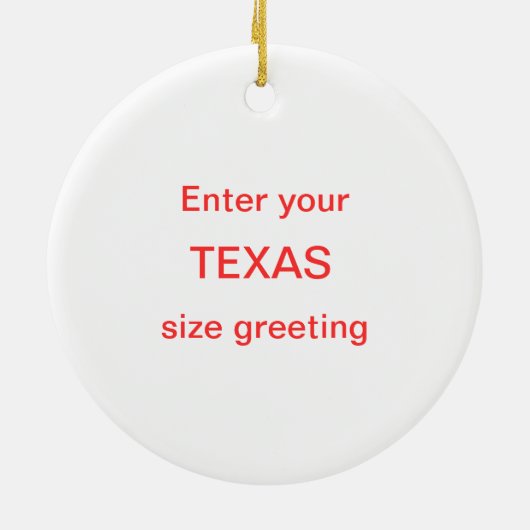 Frohe Weihnachten aus Texas Ornament (Hinten)