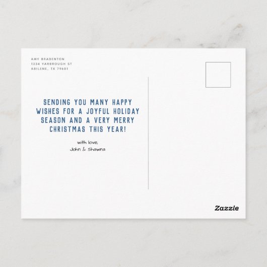 Frohe Weihnachten aus Texas Three Foto Postcard Postkarte (Rückseite)