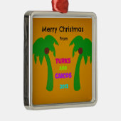 Frohe Weihnachten aus Turks und Caicos 2012 Ornament Aus Metall (Rechts)