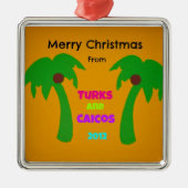 Frohe Weihnachten aus Turks und Caicos 2012 Ornament Aus Metall (Vorne)